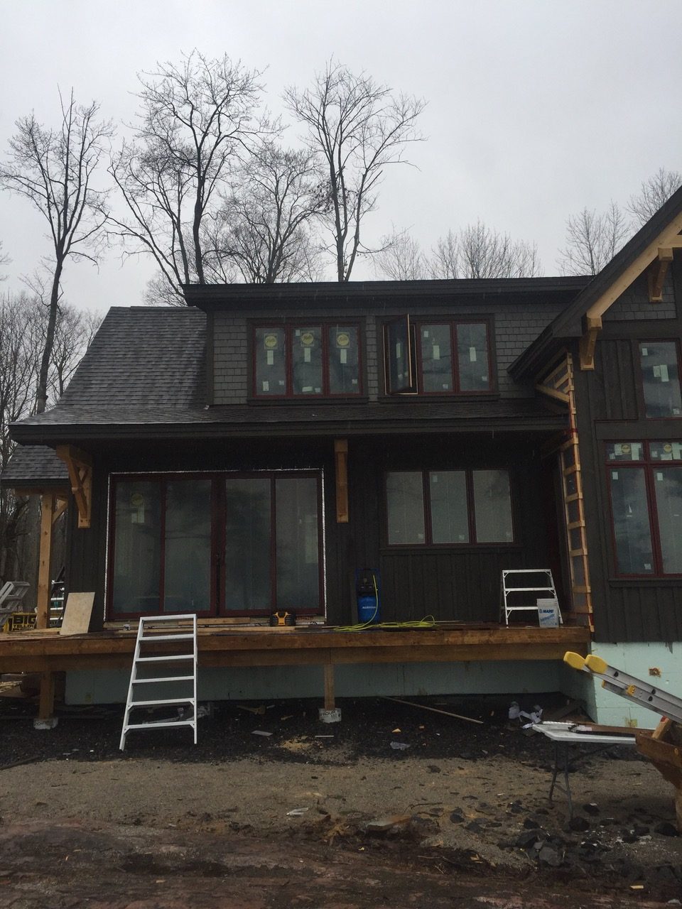 Dark Grey Cedar Shake Shingles by Muskoka Exteriors